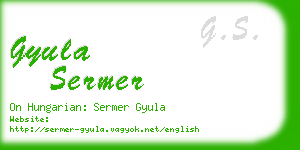 gyula sermer business card